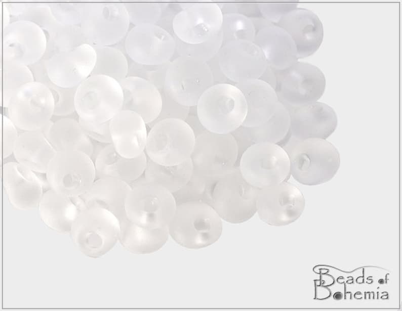 11566 Crystal Matted 20 g Czech Drop Preciosa seed beads size 20
