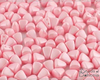 60 pcs Powdery Pink Nib-Bit Beads 5x6 mm, (11044)