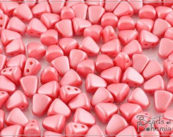 60 pcs Powdery Rose Nib-Bit Beads 5x6 mm, (11038)