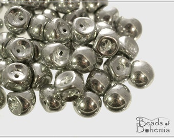 15 pcs Labrador Full Czech Mushroom Button Beads 9x8 mm (9130)