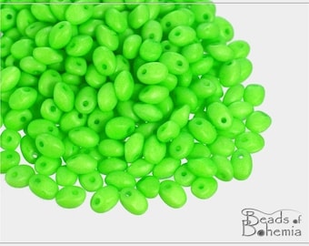 20 g UV Active Neon Pastel Green Czech Preciosa SOLO Beads 2,5x5 mm (7976)