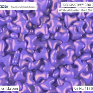 30 pcs Gold Shine Medium Orchid TEE Beads 2x8 mm (10875)