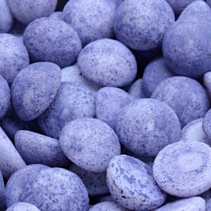 4 pcs Chalk Etched Denim Blue Wash Czech Glass Cabochon 12 mm (13497)