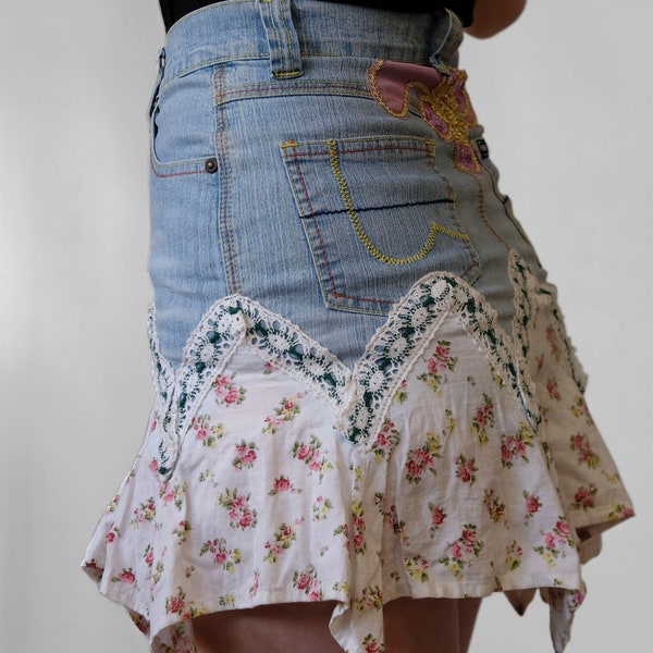 Upcycled jeans skirt Valence