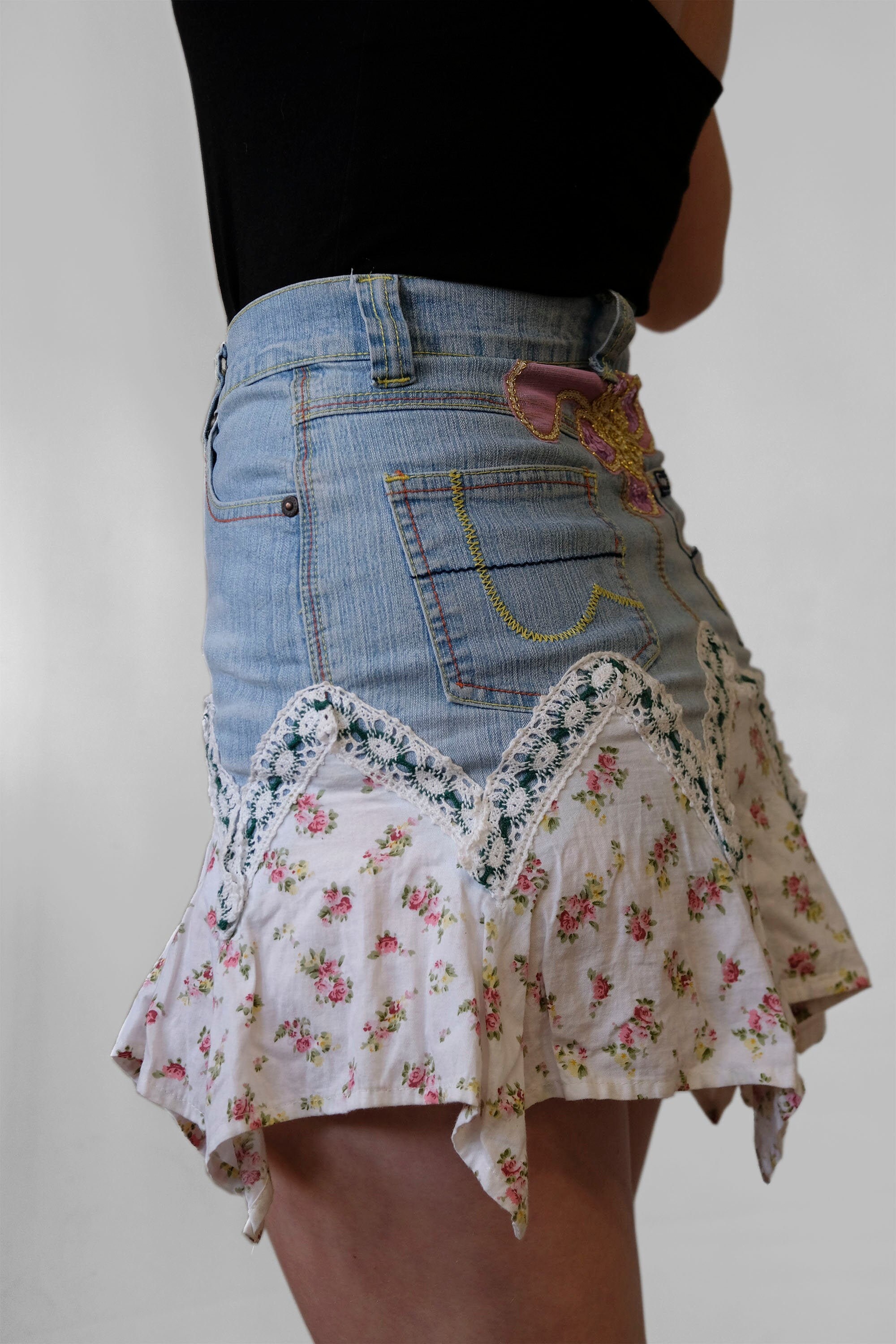 Upcycled Jeans Skirt Valence - Etsy