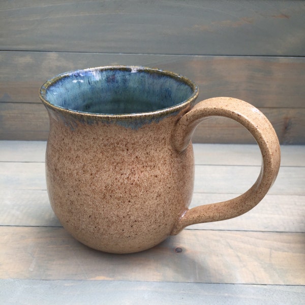 Coffee Mug Cup 14 ounce Stoneware Pottery Handmade