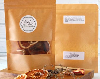 Citrus Grove Summer Simmer Pot Kit - Summertime Stovetop Potpourri - Home Fragrance -  Oranges, Apples, Rosemary, Thyme, Basil