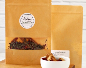 Holiday Romance Winter Simmer Pot Kit - Holiday Stovetop Potpourri - Home Fragrance - Rose Petals, Cinnamon Sticks, Fir Needles, Cloves