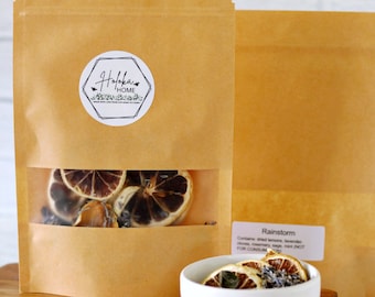 Rainstorm Citrus Spice Herbal Simmer Pot Kit - Simmering Stovetop Potpourri - Lemon Slices, Lavender, Cloves, Rosemary, Sage, Mint