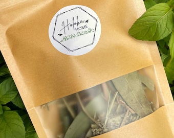 Holoka Home Signature Simmer Pot Kit - Herbal Stovetop Potpourri - Home Fragrance - Eucalyptus, Mint, Lemongrass, Sage