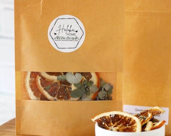 Simmer Down Pot Kit - Calming Stovetop Potpourri - Home Fragrance - Oranges, Eucalyptus, Rosemary, Lavender