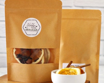 Orange Spice Winter Simmer Pot Kit - Holiday Stovetop Potpourri - Home Fragrance - Oranges, Star Anise, Cinnamon Sticks, Cloves
