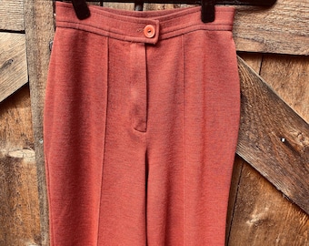 Vintage 1960’s-1970’s Knit Palazzo Bell Bottoms Pants Size 0 24” Waist