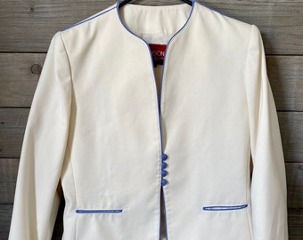 Vintage 1980’s White SASSON BLAZER Women’s Size 12/13