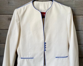 Vintage 1980’s White SASSON  BLAZER Women’s Size 12/13