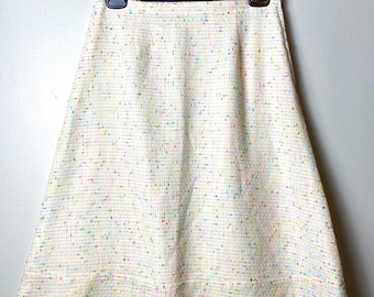 A-line Midi Length Tweed Textured Skirt Women’s Size Small