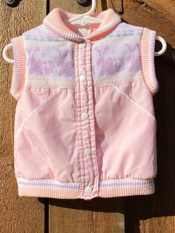 Vintage 1980’s Toddler Girls Vest Size 18 Months