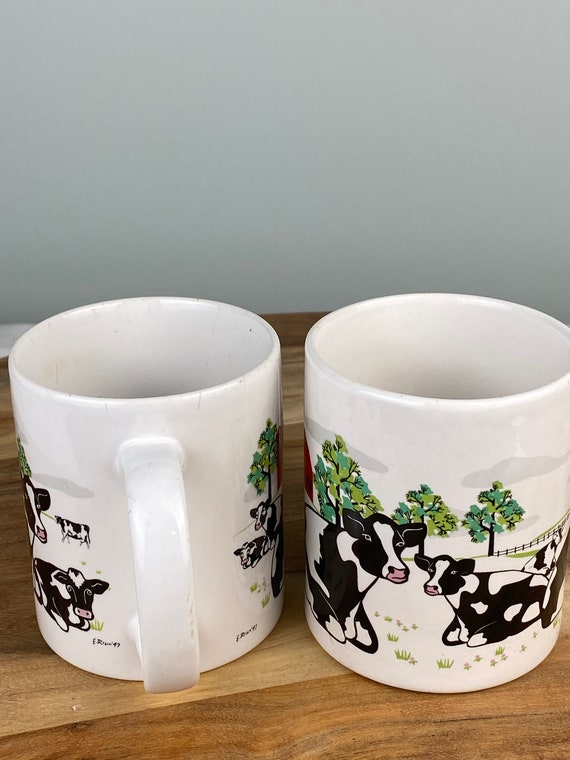 Antique Farmhouse Fall Charms Coffee Mugs Set of 2