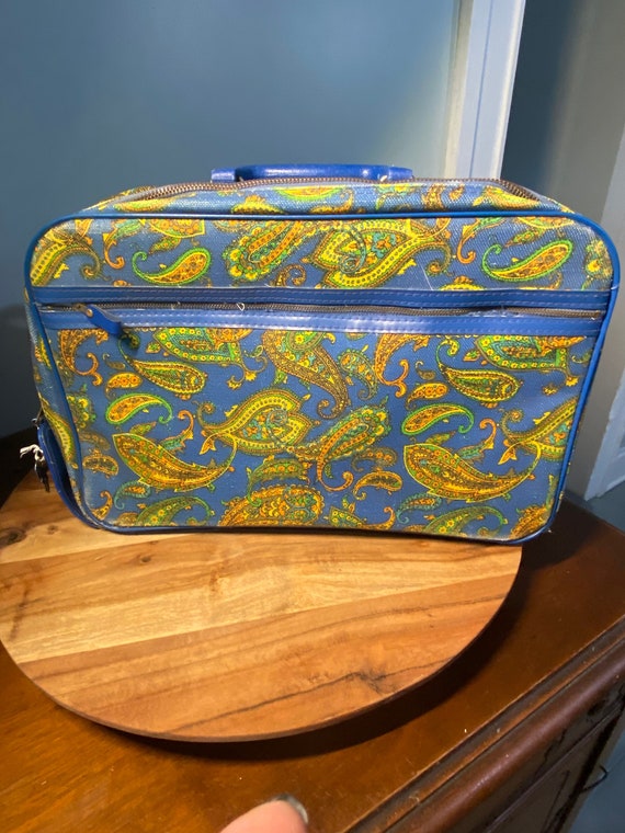 vintage bantam paisley suitcase Gem