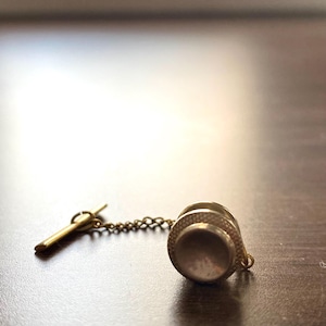 Vintage Men’s Tie Pin or Tack Gold Tone Minimal Plain