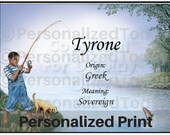 items similar to fishing name meaning origin print name tyrone or