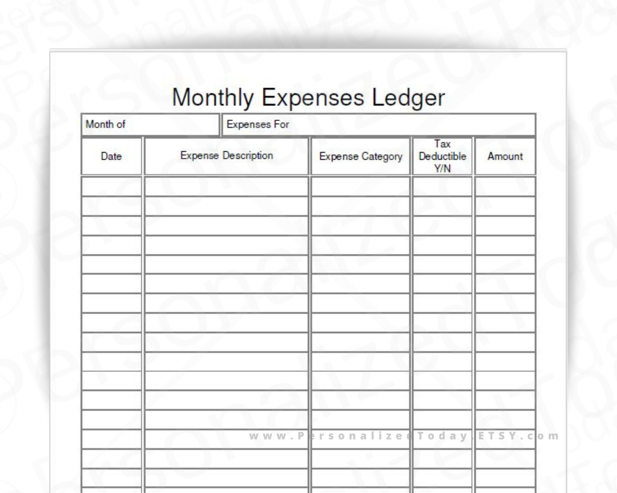 Monthly Bill Ledger Template Pdf Template - vrogue.co