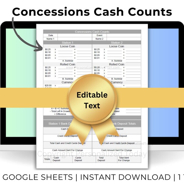 Cash Drawer Balance Sheet - Etsy