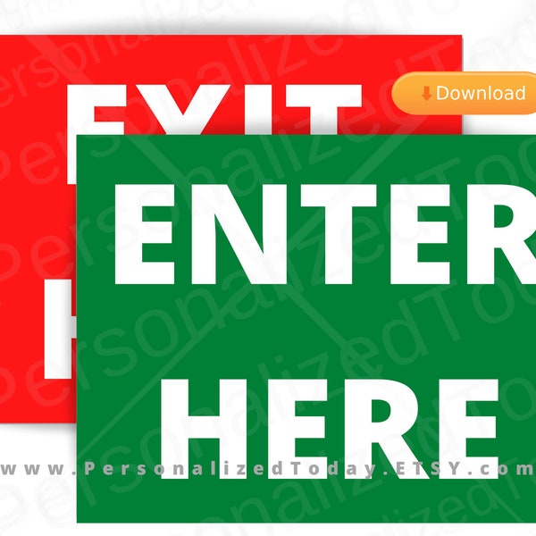 Enter Here Sign - Etsy