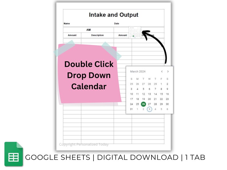 Daily Patient Intake and Output Tracker IO Sheet Bowel & Bladder Chart ...
