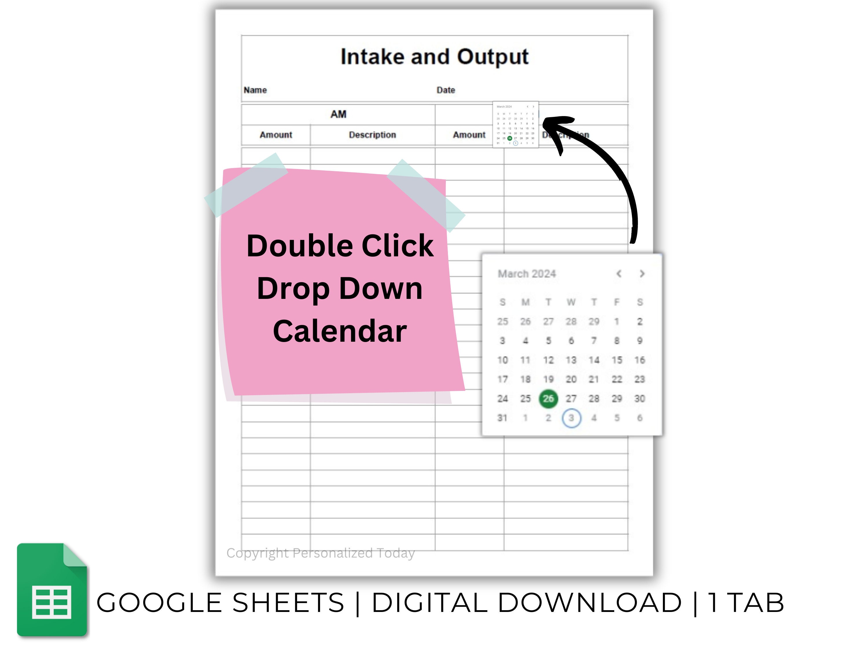 Daily Patient Intake and Output Tracker IO Sheet Bowel & Bladder Chart ...
