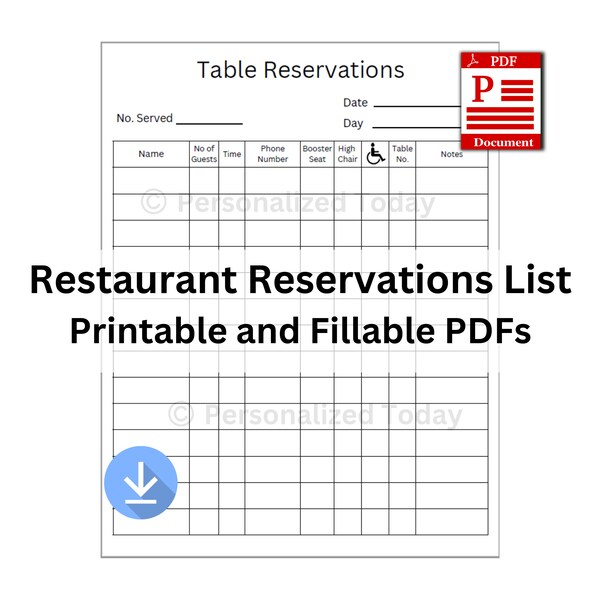 Hostess Seating Chart Restaurant Etsy