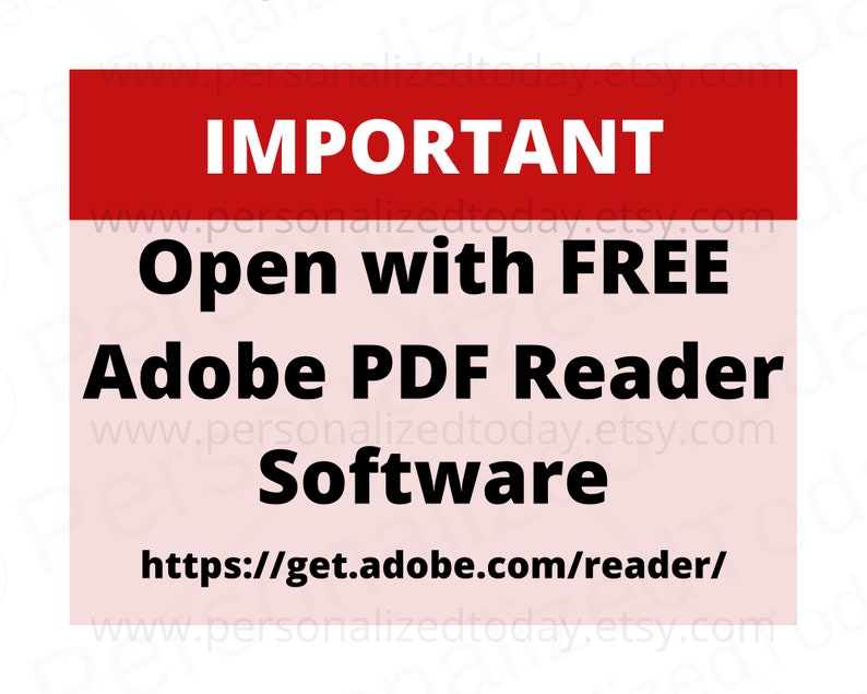 Important open with Adobe Acrobat DC Reader available for free download from https://get.adobe.com/reader. Files may not be compatible with other software types.