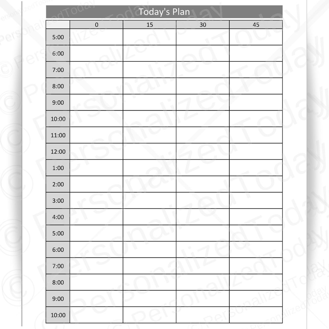 Digital Download PDF 5 AM Start Weekly Printable Schedule - Etsy
