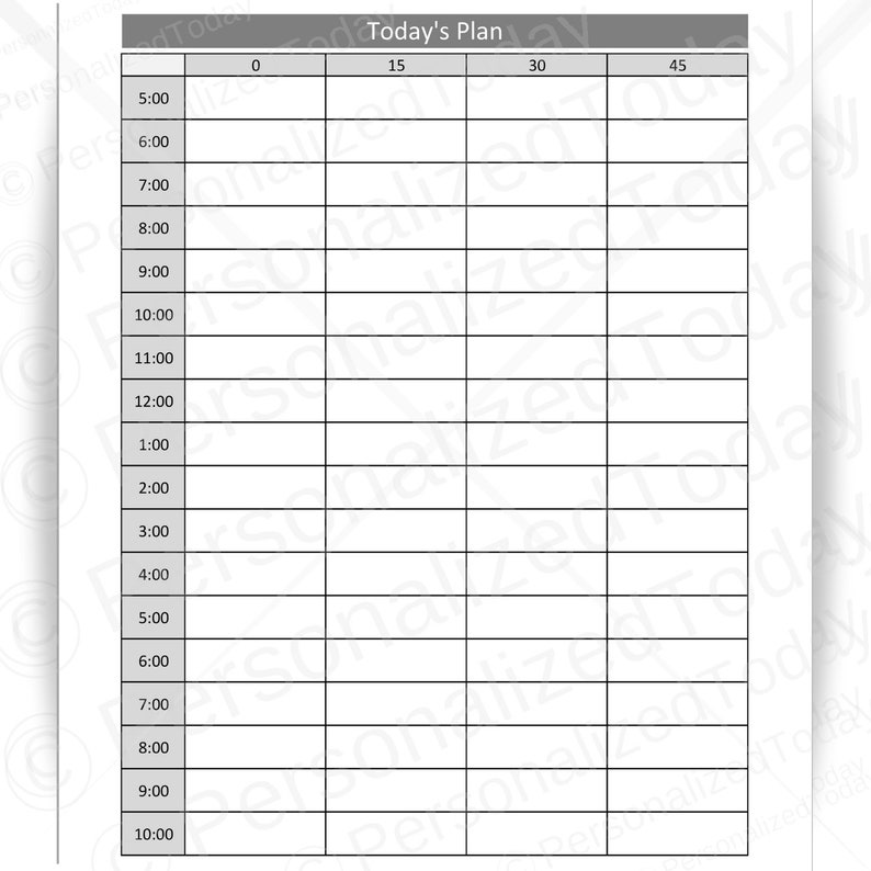 Digital Download PDF 5 AM Start Weekly Printable Schedule Etsy