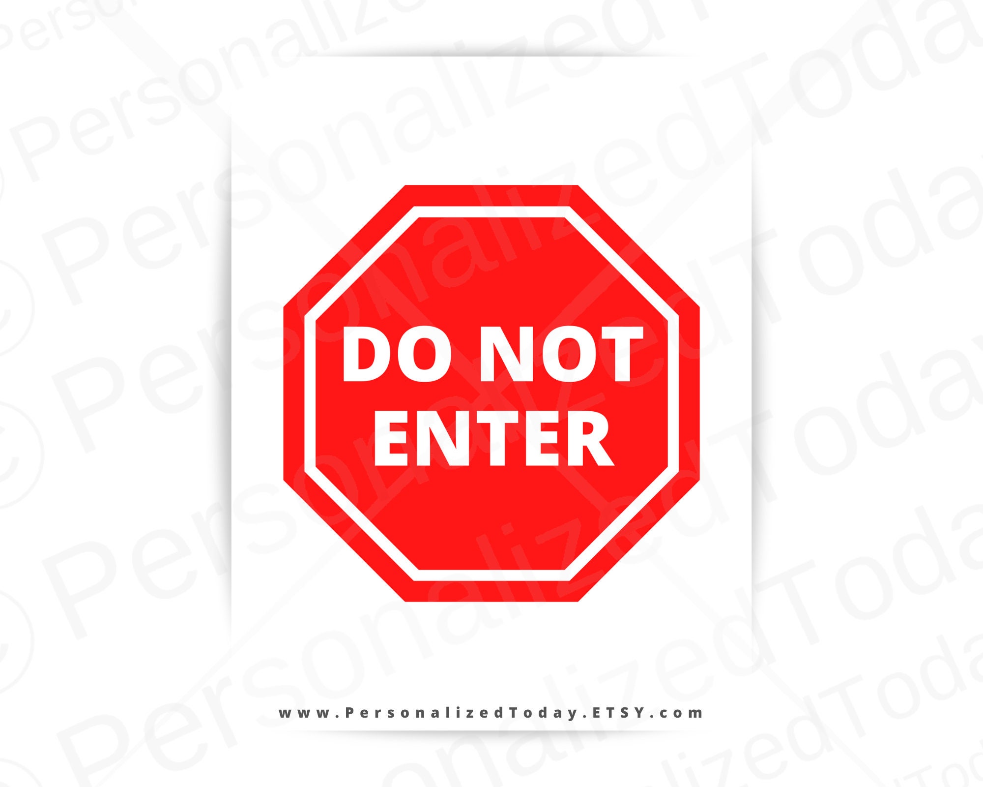 do not enter stop printable sign pdf digital download us etsy australia