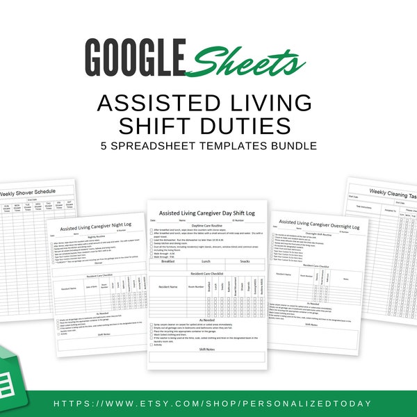 Assisted Living Shower Schedule Template Etsy Assisted Living Shower Schedule Template Etsy