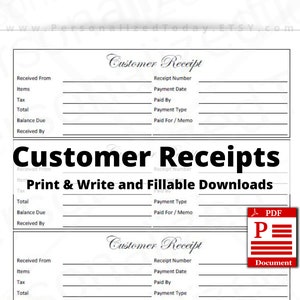 50 Printable Blank Receipt Template Forms - Fillable Samples in