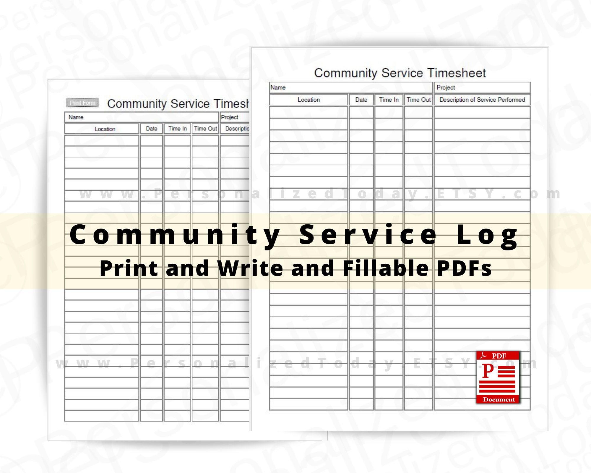 community-service-hours-log-sheet-fillable-and-printable-pdf-etsy