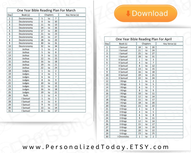 Printable Read Through The Bible In One Year Chronological Etsy printable-read-through-the-bible-in-one-year-chronological-etsy