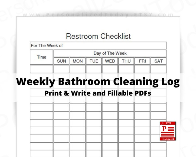 Printable Bathroom Cleaning Log Printable Word Searches Vrogue