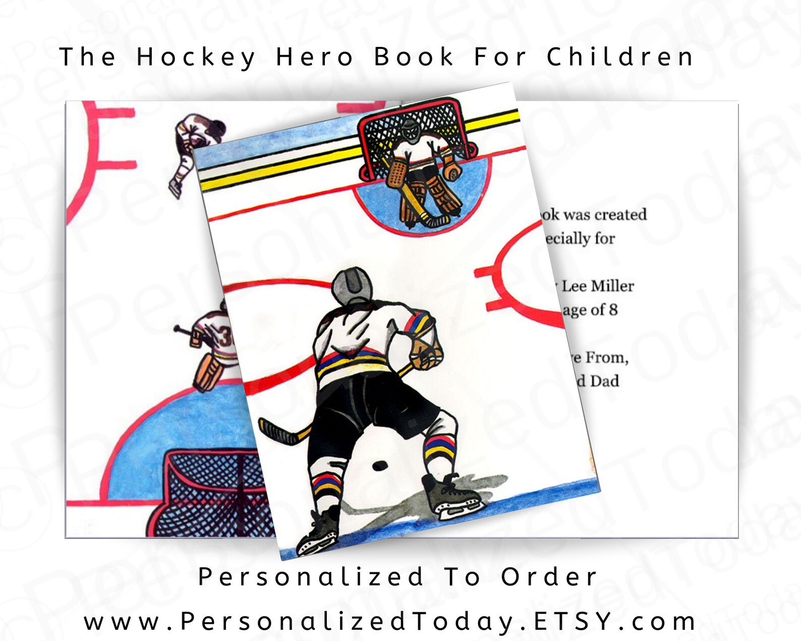 Personalized Hockey Book For Boys & Girls Ages 5 12 The Etsy