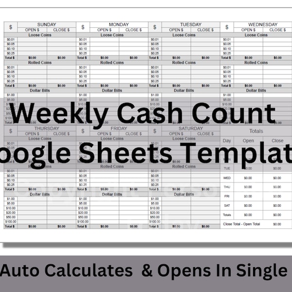 Cash to Close Spreadsheet Template Etsy
