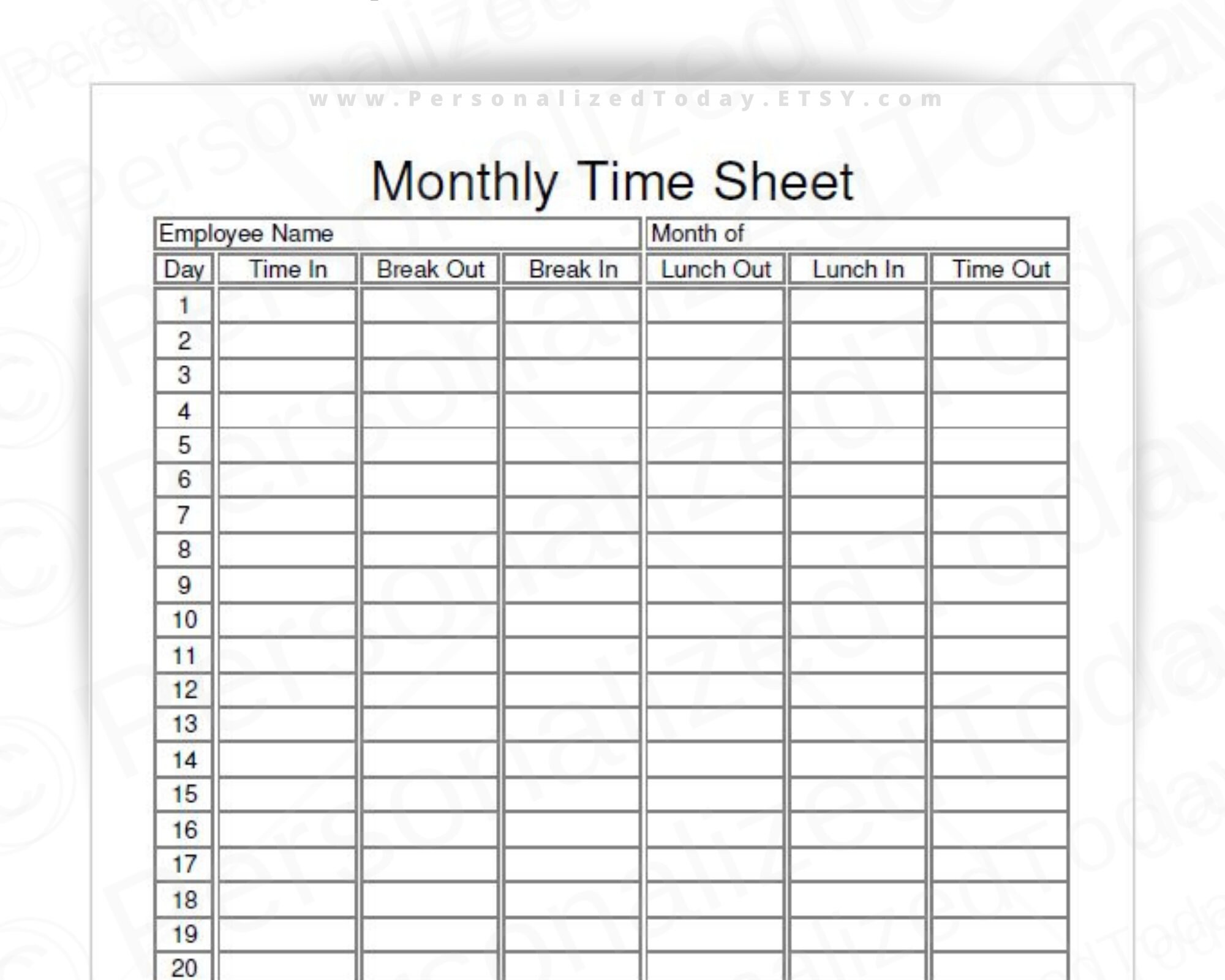 Pin On Office Stuff Timesheet Templates Parker Fielde