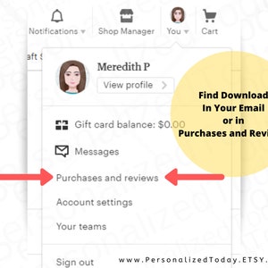 Find your download link in your email or on your receipt.  Receipt is located in purchases and reviews.  Find more details about how to download at https://help.etsy.com/hc/en-us/articles/115013328108-How-to-Download-a-Digital-Item?segment=shopping.