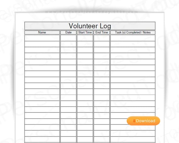 Free Printable Volunteer Hours Log Templates [Excel, PDF], 51% OFF