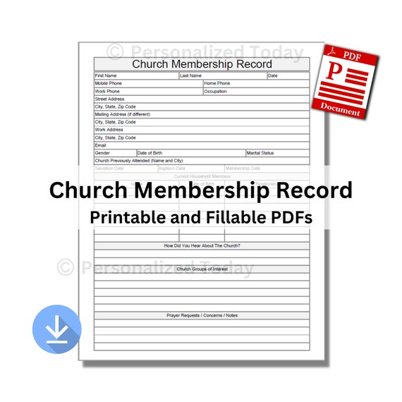 Samples Church Membership Form Samples Church Membership Form