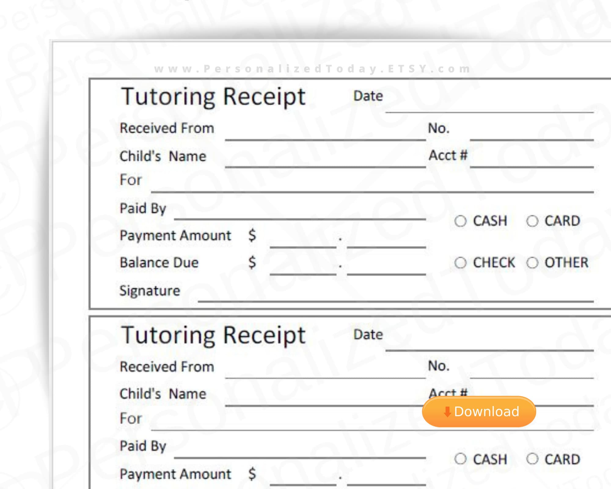 pdf-tutoring-receipt-printable-and-fillable-pdf-digital-download-us