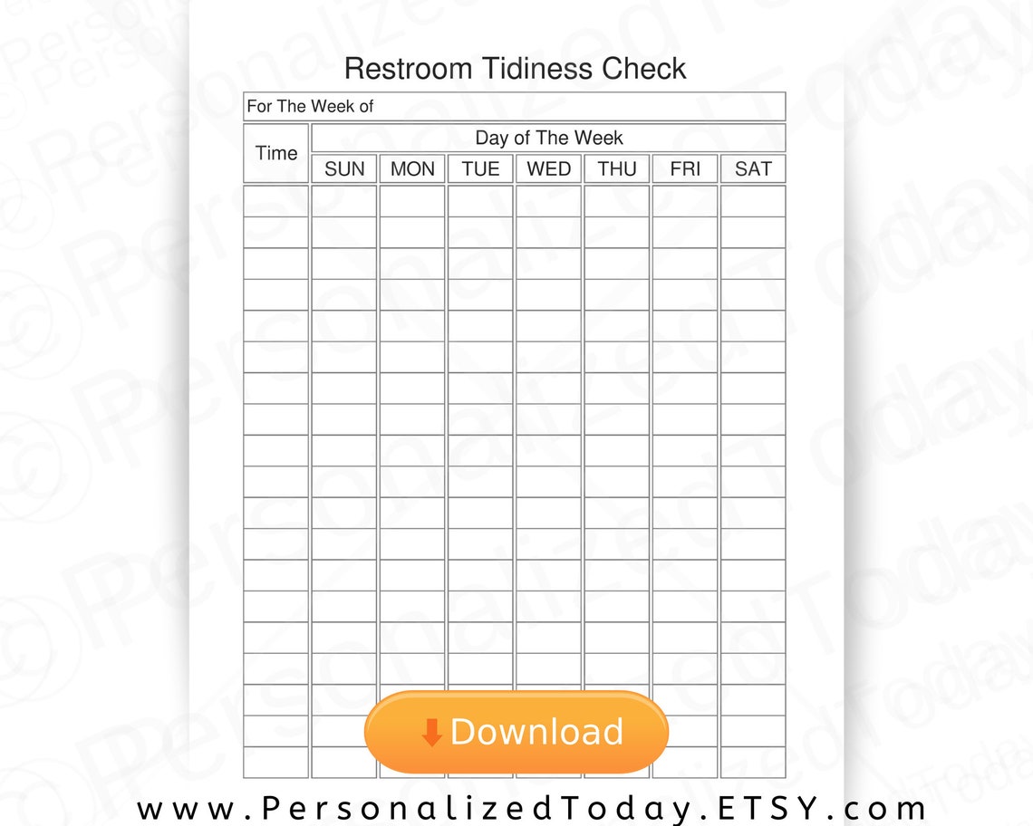 Printable Weekly Restroom Cleaning - Il 1140xN.2172273708 Gz2x