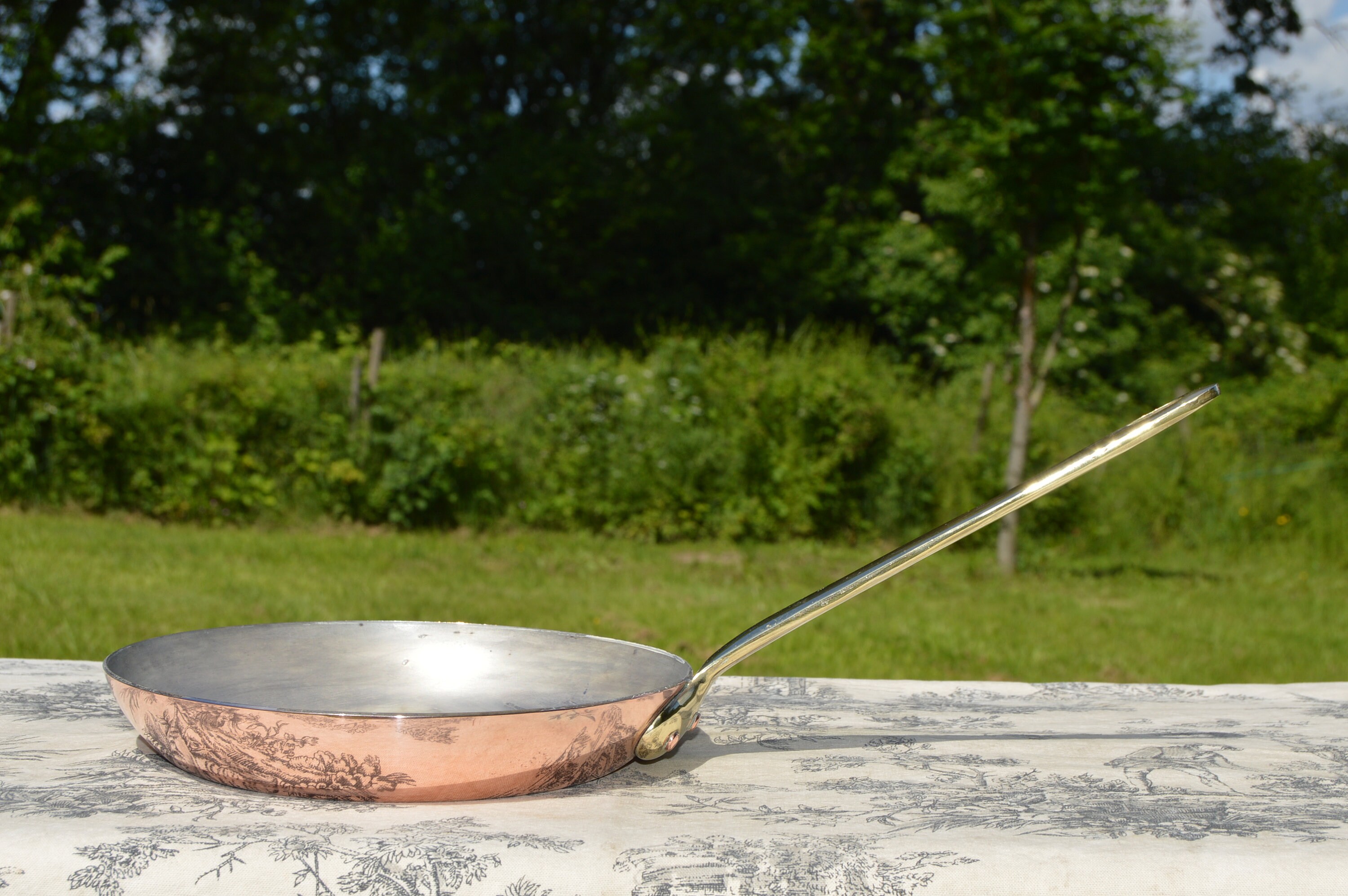 Vintage Fry Skillet Saute Pan 20cm or 8 inch French Copper Saute Pan