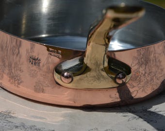 Gaillard of Paris Copper Sauté Pan: 16cm New Tin Lined, Bronze Handle – Antique French Cookware